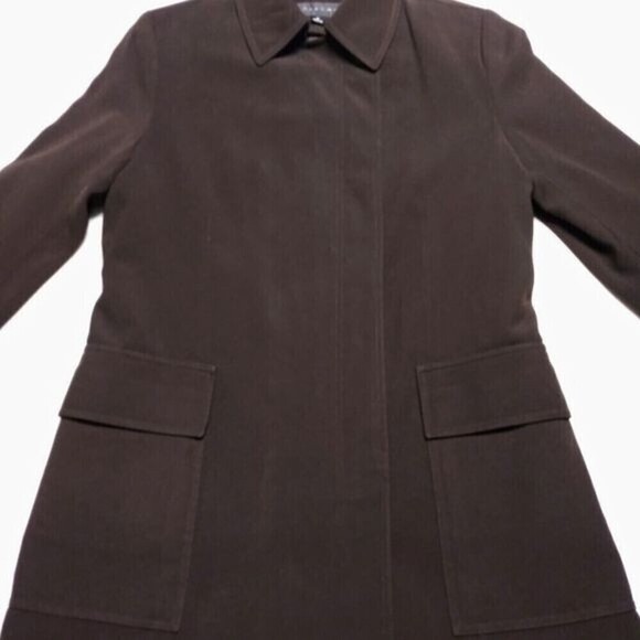 Gallery Brown Midi Coat Removable Liner Medium - Picture 7 of 12